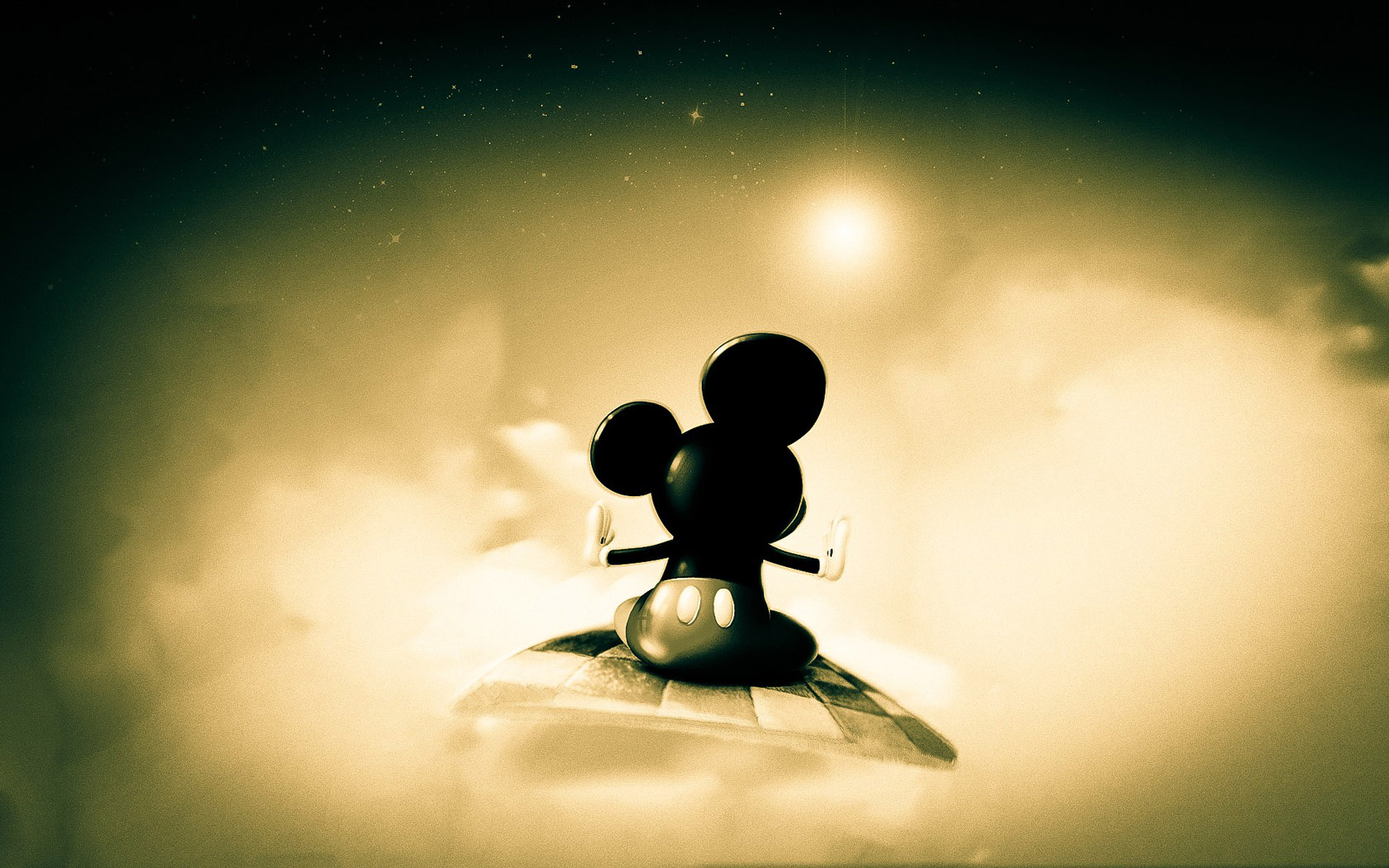Flying Mickey Mouse Desktop Wallpaper