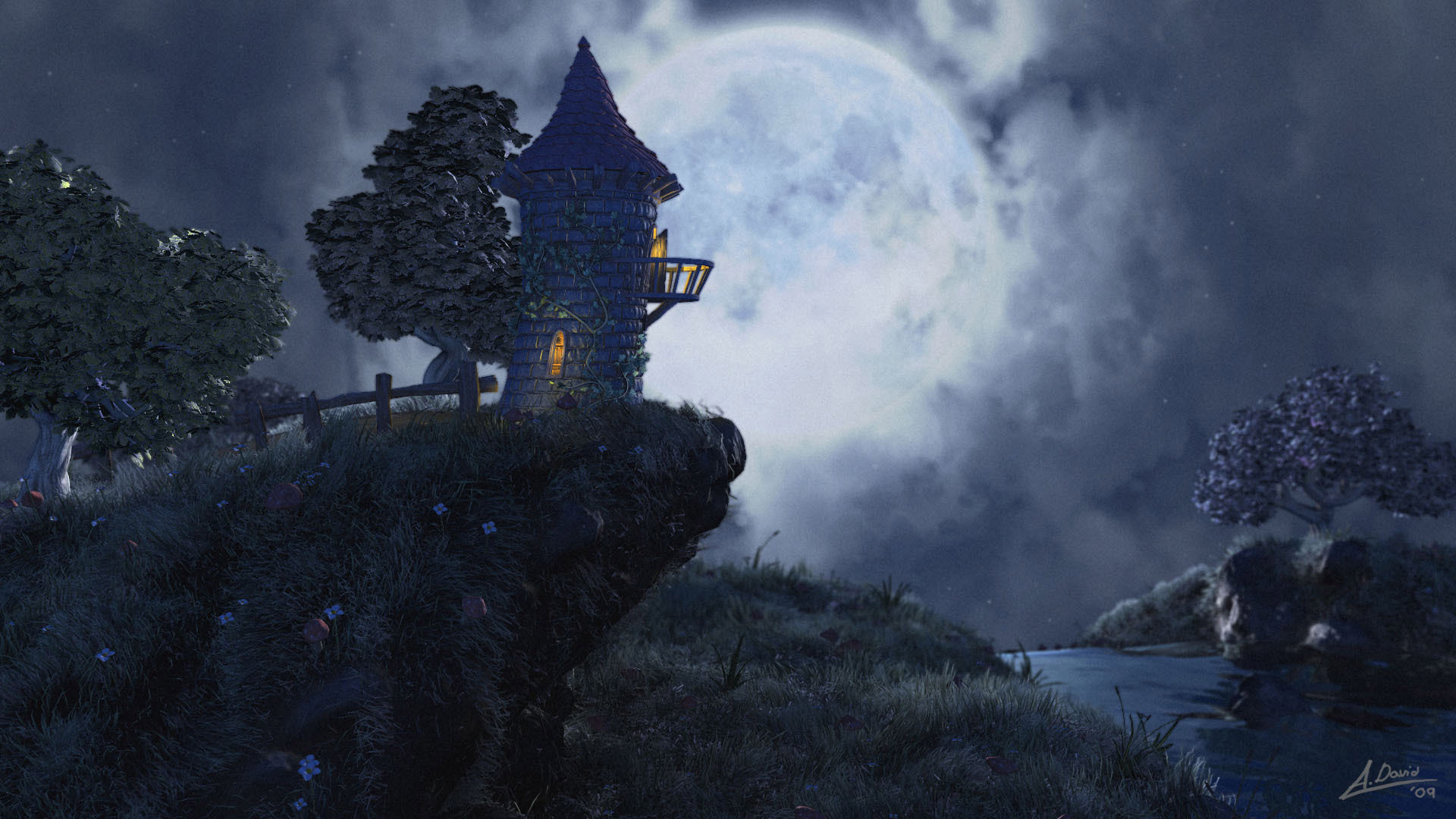Dream fairy tale landscape desktop wallpaper