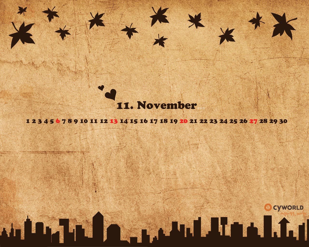 cyworld November 2011 desktop wallpaper