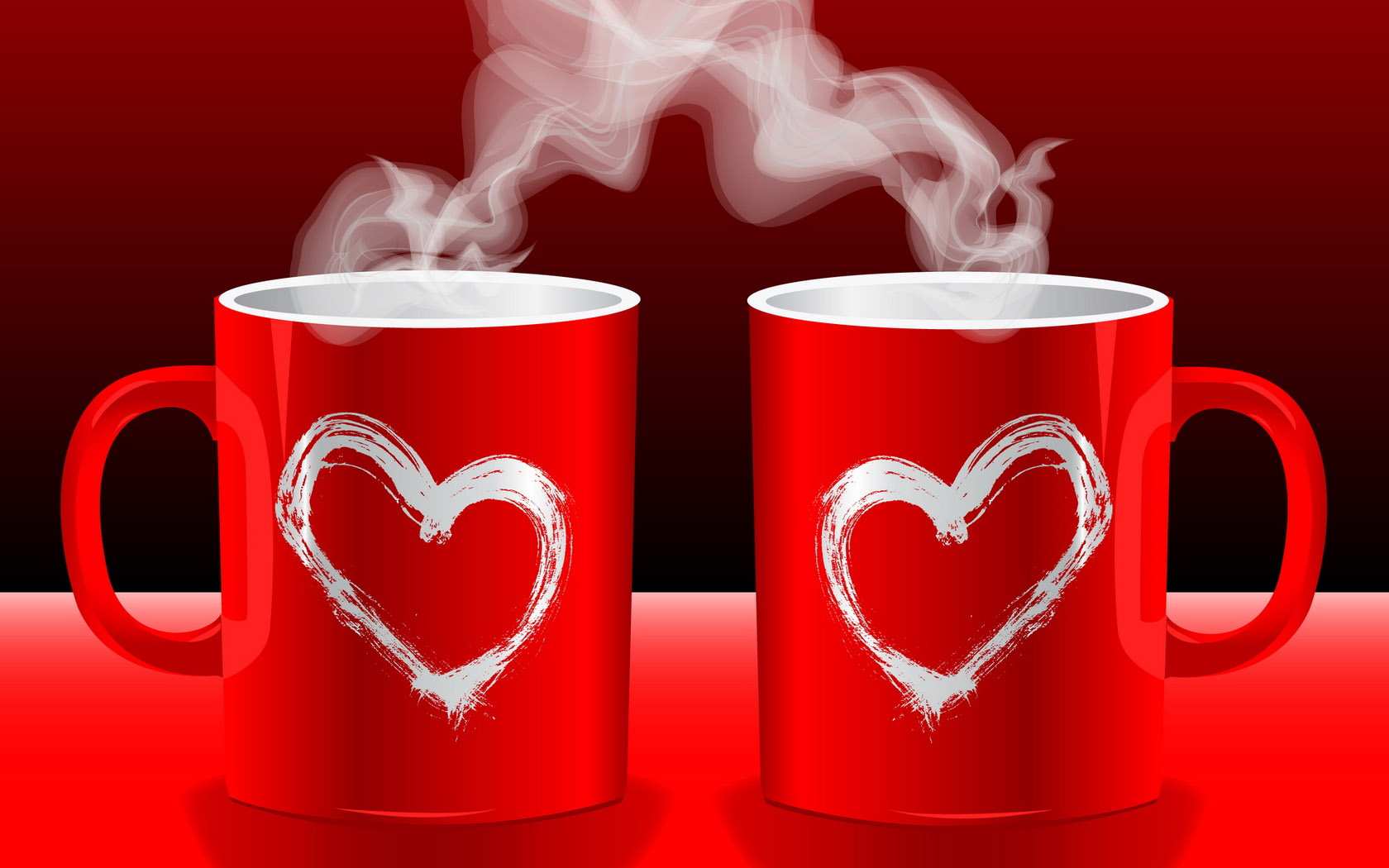 red love cup desktop background
