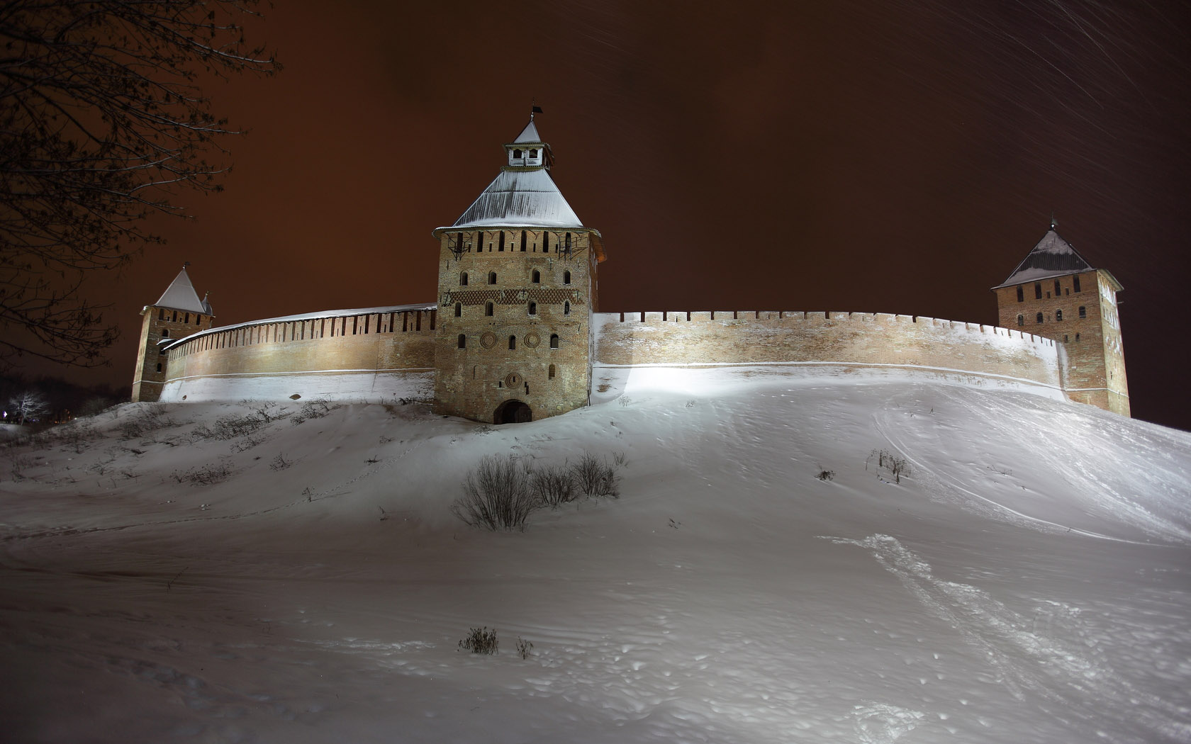 Winter Snow Castle Landscape Desktop Wallpaper