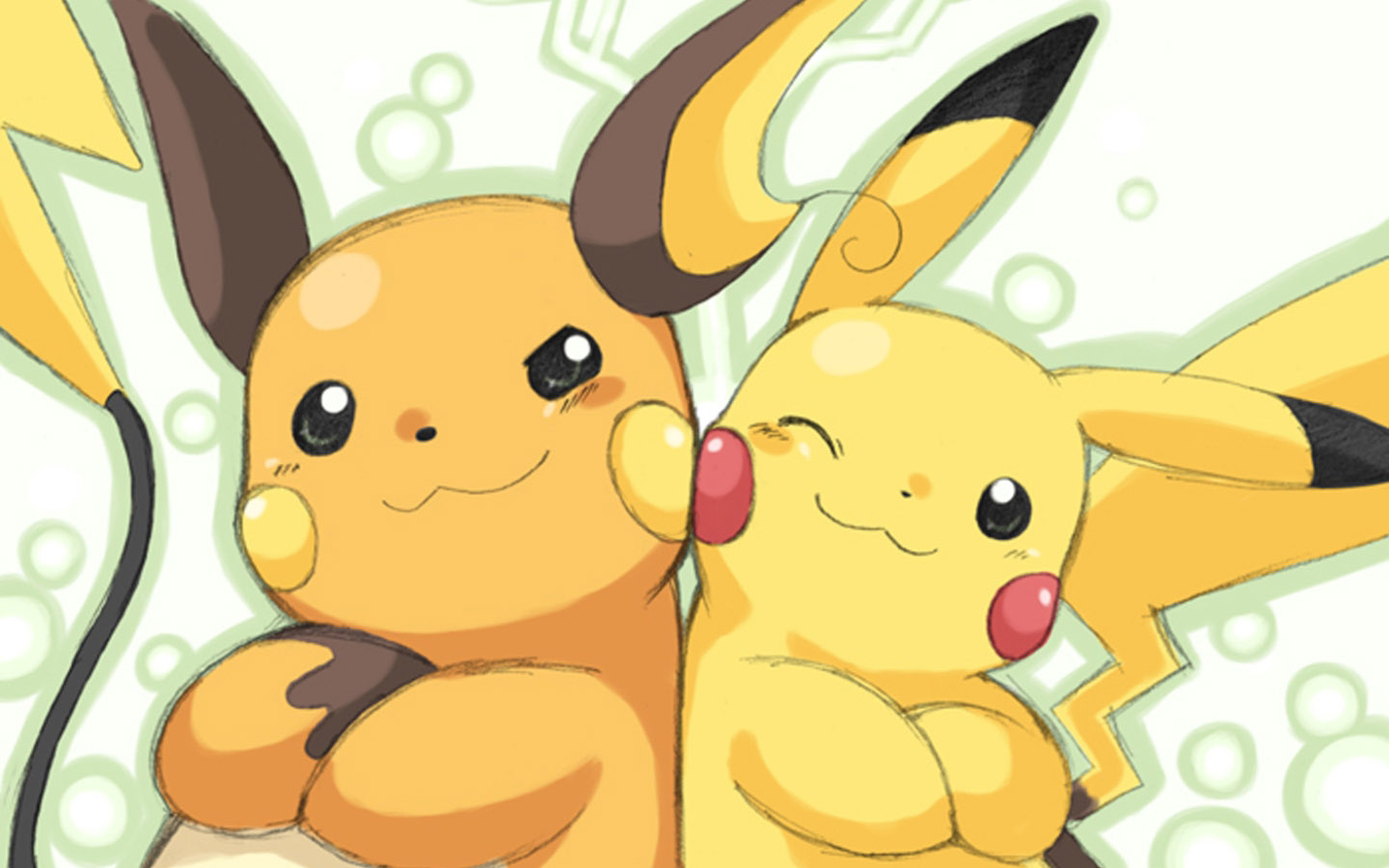 Two cute Pikachu desktop pictures
