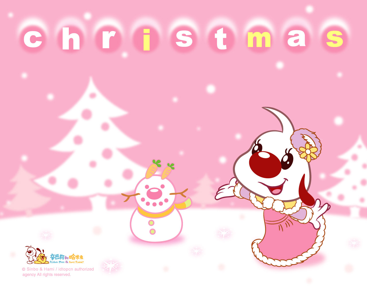 Christmas cartoon desktop wallpaper