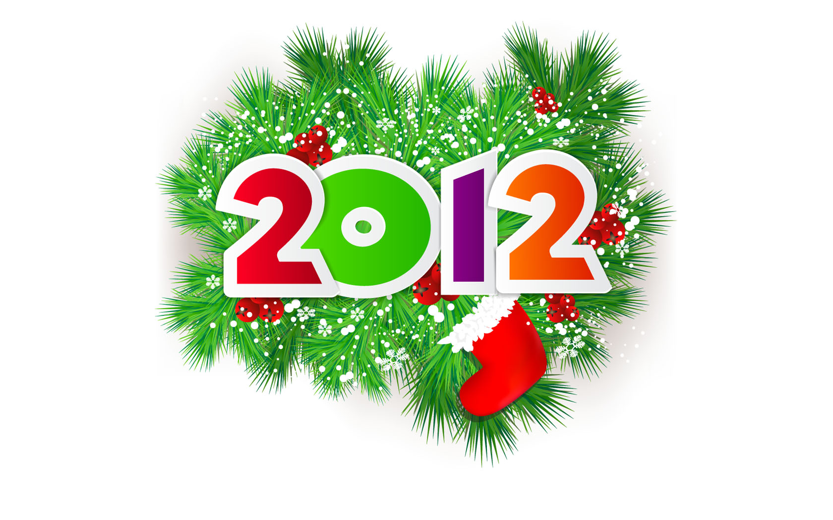2012 Exquisite Christmas Vector Desktop Wallpaper