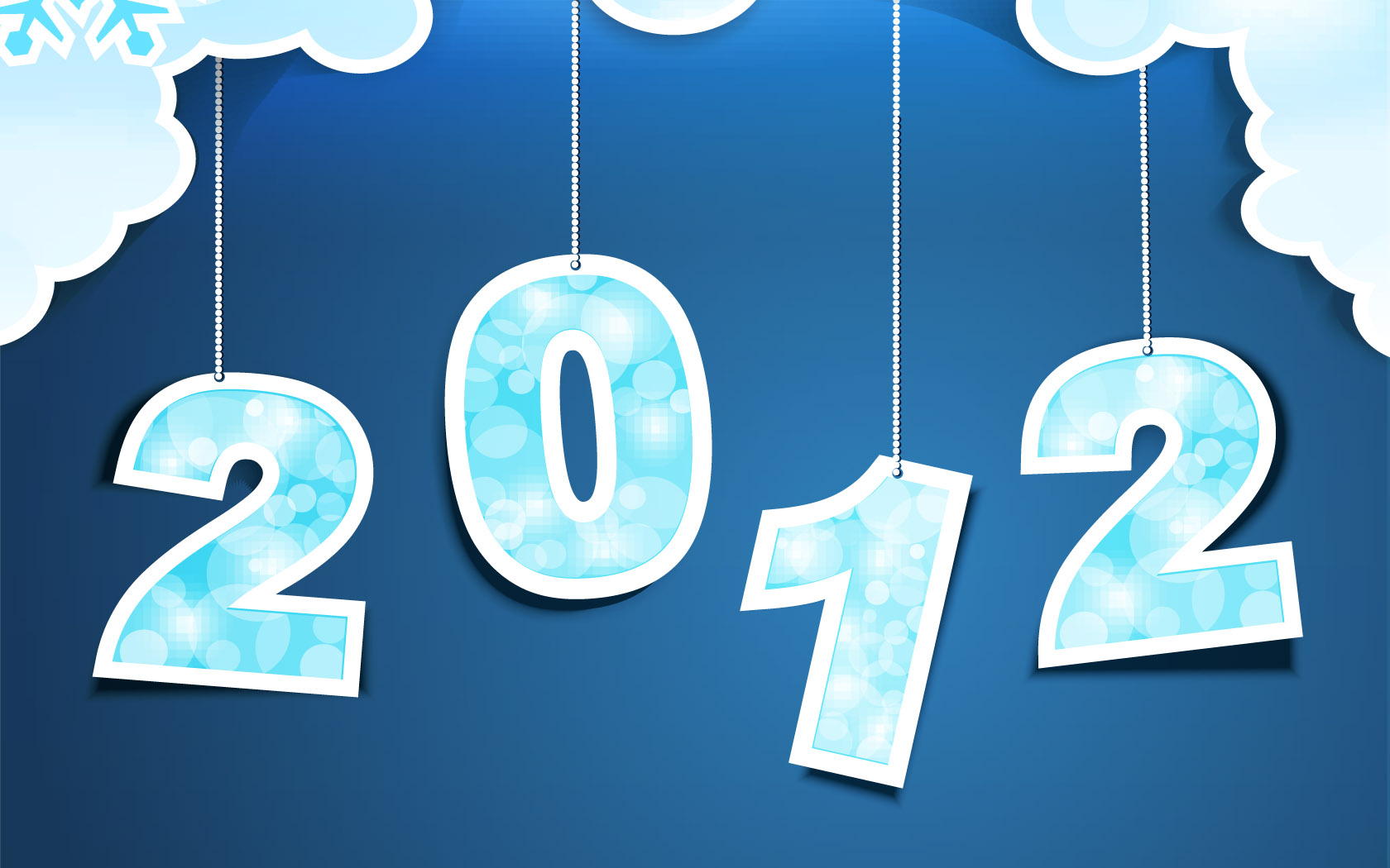 2012 New Year Art Word Desktop Background