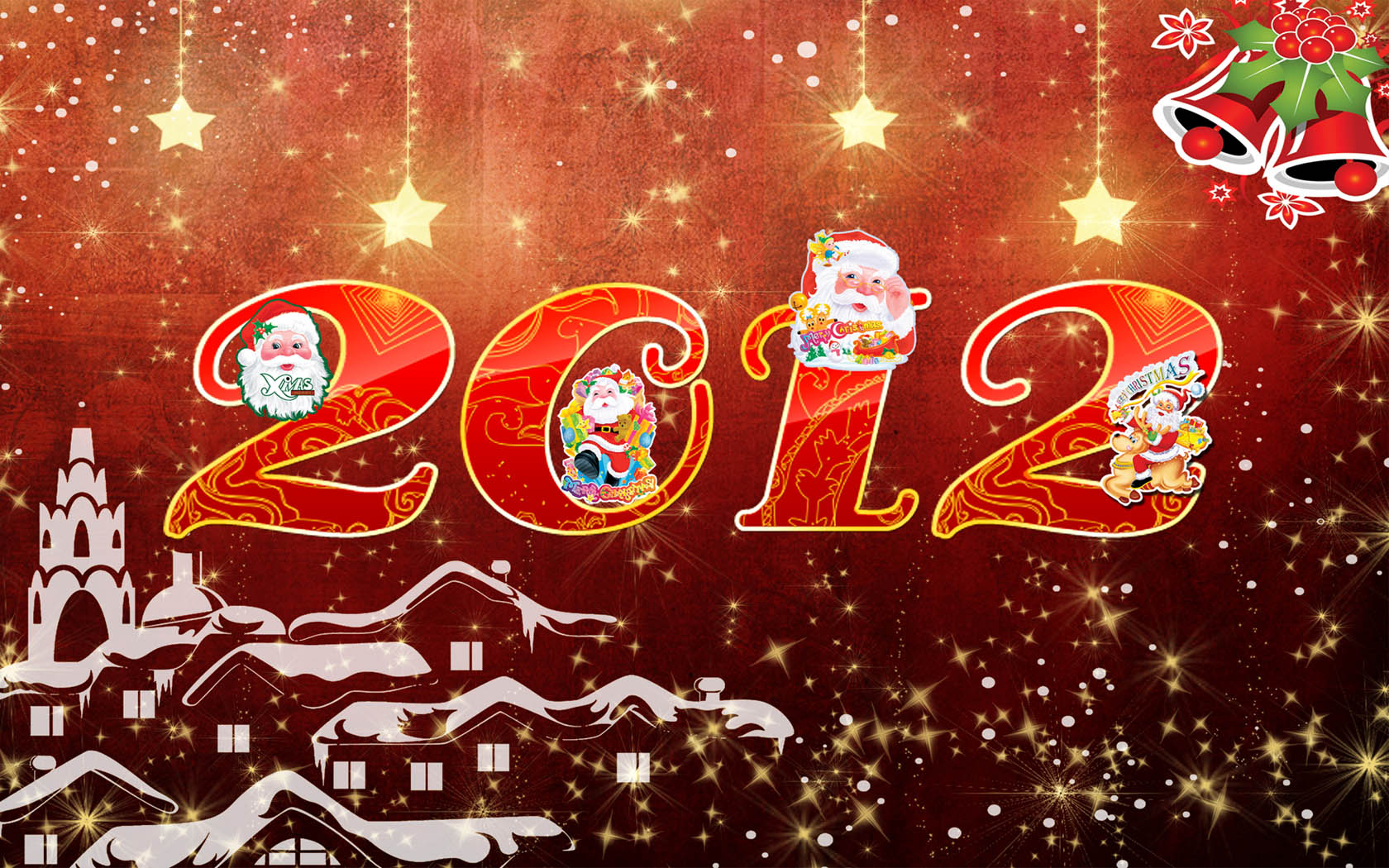 2012 New Year Christmas Wallpaper