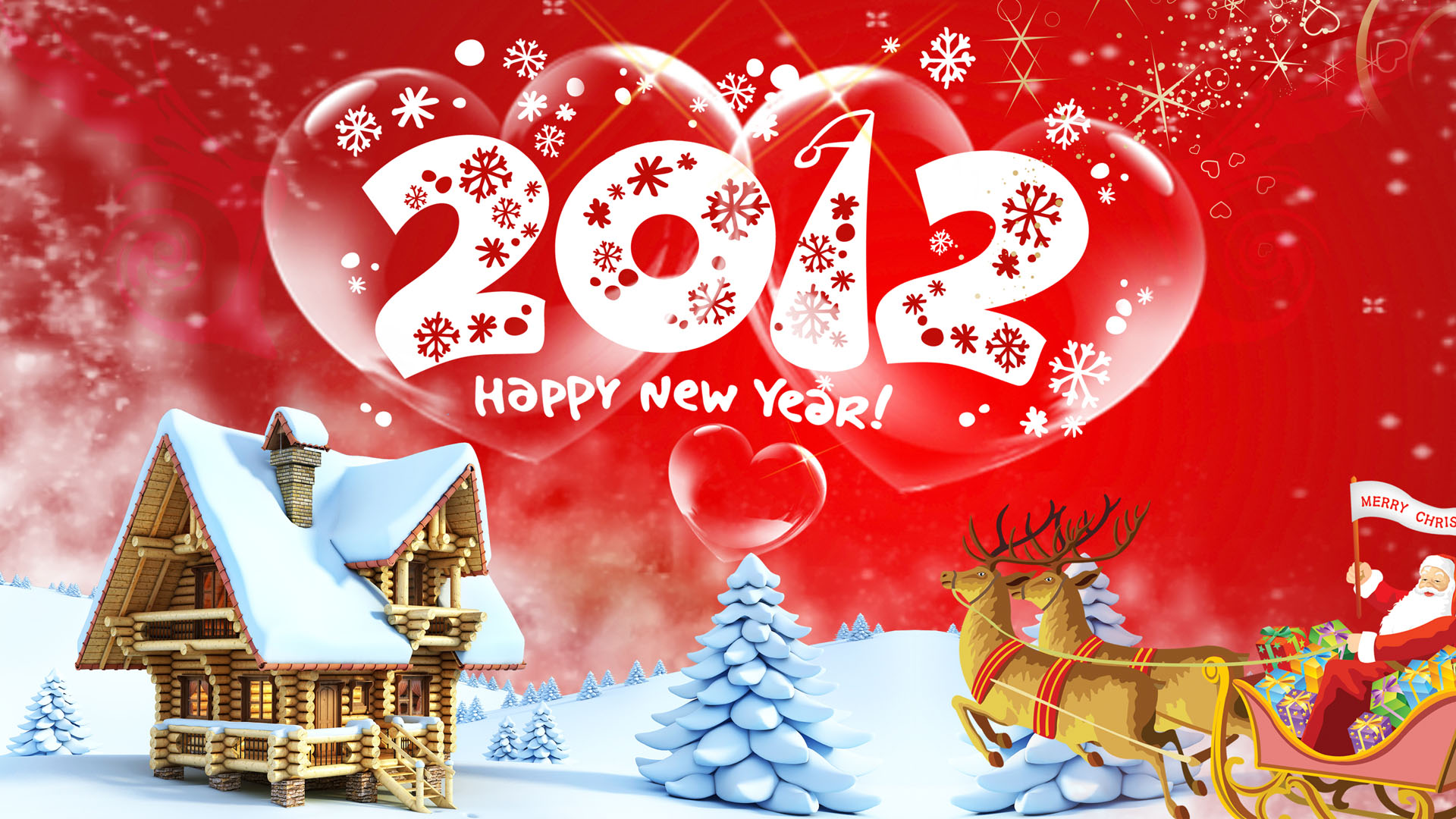 2012 Merry Christmas Widescreen Desktop Wallpaper
