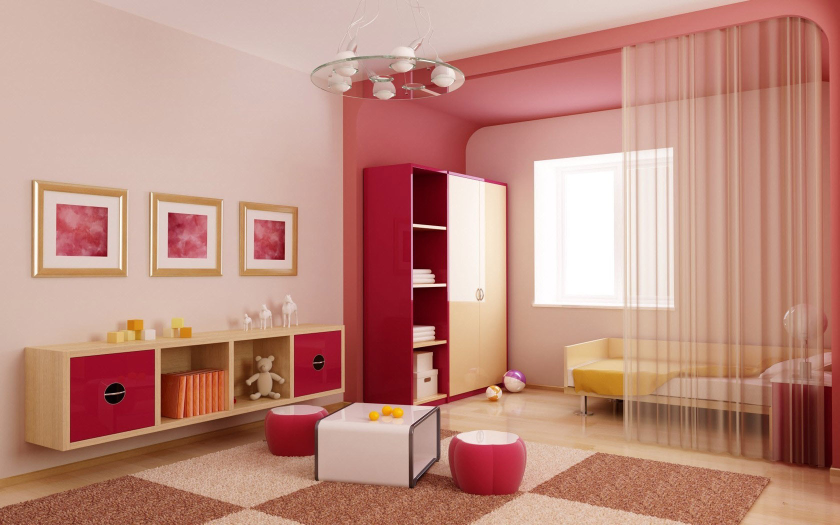 Pink room desktop wallpaper