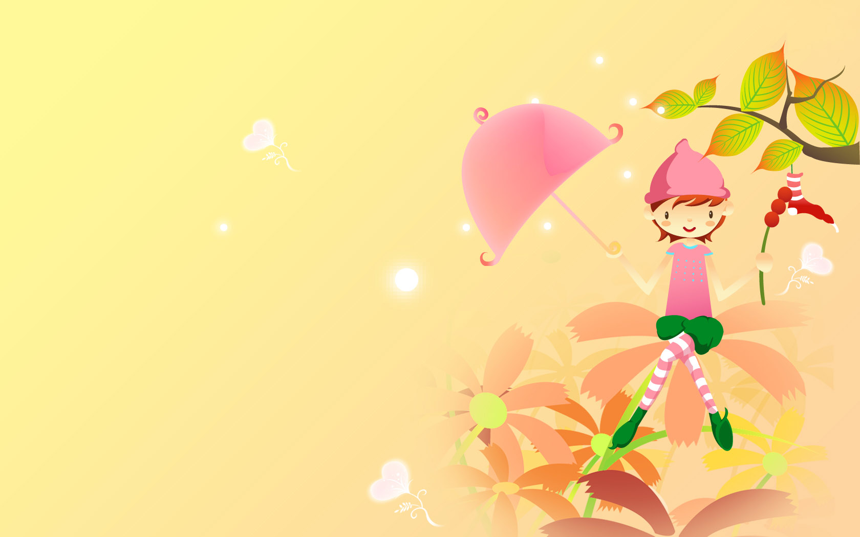 Pink cute dream desktop background