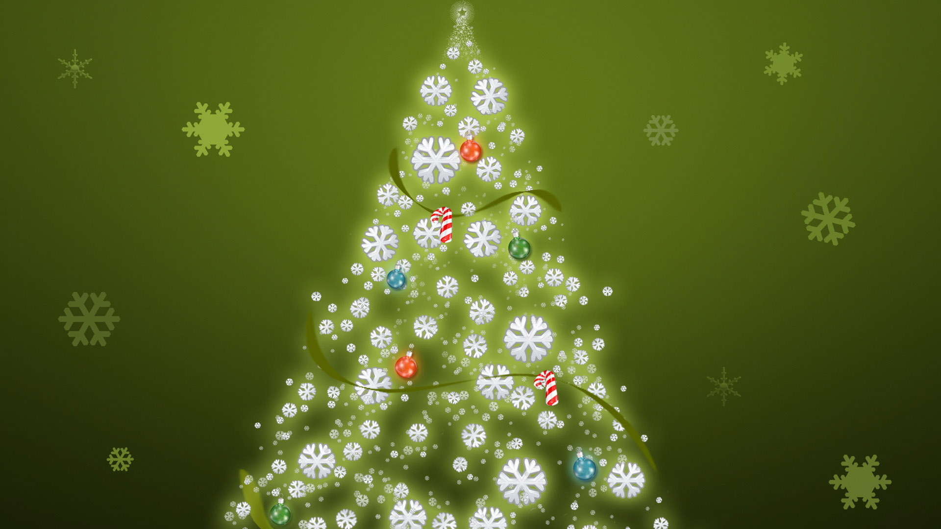 Good looking green Christmas tree desktop wallpaper