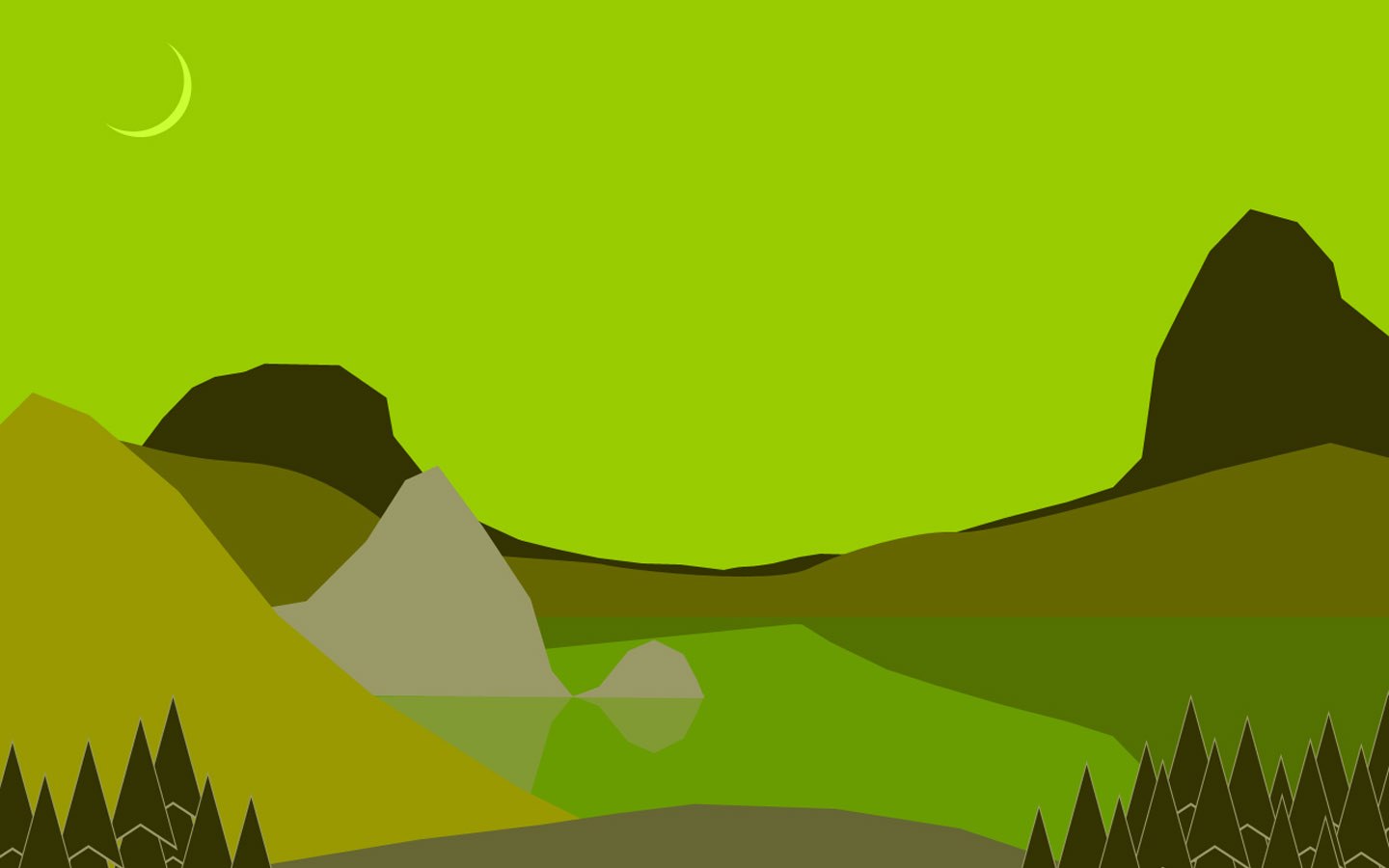 green vector landscape desktop picture