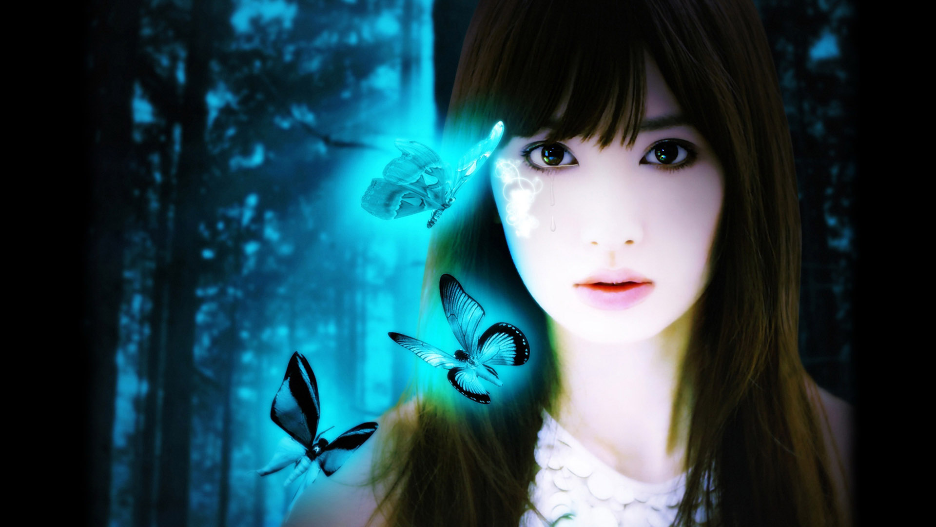 Butterfly beauty tears desktop wallpaper